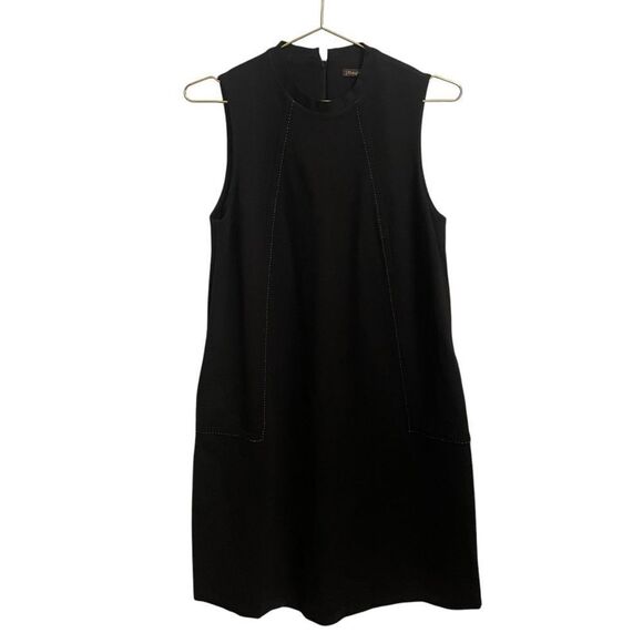 J. McLaughlin Alicia A Line Dress Pockets Black MED NWT - Picture 1 of 7